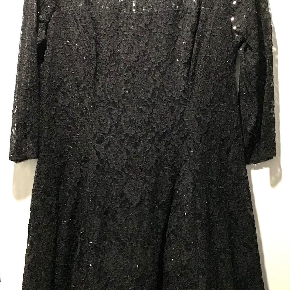 Black Sequined Cocktail Party Dress